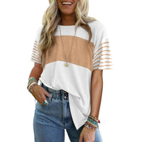 LENIX™ | Everyday Breathable Stripe Crewneck - White