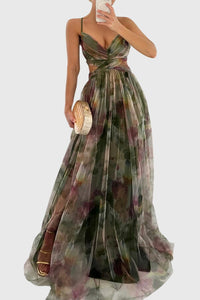 Giselle™ | Women Floral Maxi Dress - Green
