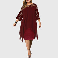 Juliana | Chic Dress - Red Wine