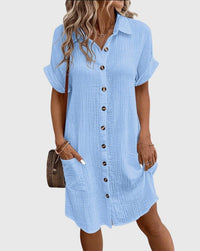 Caroline™ | Comfortable Dress - Light Blue