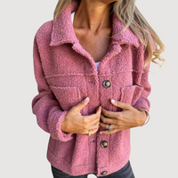 HAILEY – COSY TEDDY JACKET - Pink