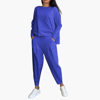 LuxeLounge | Women Cozy Knit Set - Purple