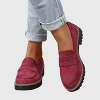 Destiny™ | Timeless Suede Loafers - Red