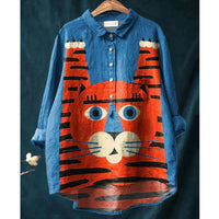 STEFANIE™ - Cat Art Shirt - S