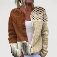 LUELLA – COSY EVERYDAY CARDIGAN - Brown Polka Dots