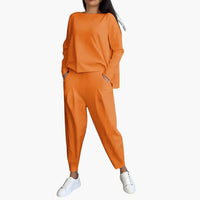 LuxeLounge | Women Cozy Knit Set - Orange