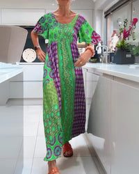 Kimi™| Free Spirit Flowy Women Maxi Dress - Light Green