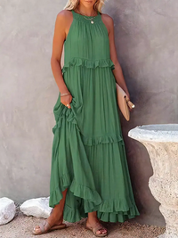 Cherry™ | Flow & Flutter Women Maxi Dress - Green