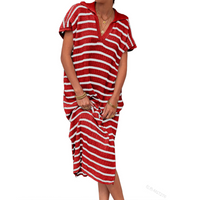 Odessa™ | Summer Graceful Slit Loose Women Maxi Dress - Red