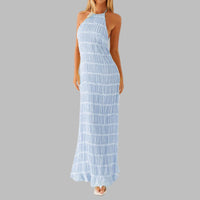 Lunet™ | Elegant Sleeveless Backless Bodycon Maxi Dress - Blue