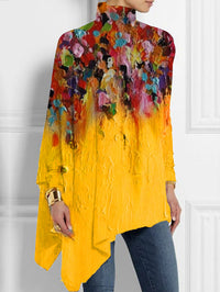 Dorothy | Oversized High Neck Lightweight Top - Yellow