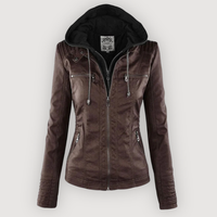 BELLE – HANDMADE HOODED JACKET - Brown