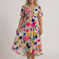 Amara | Elegant Flowing Summer Dress - Multicolor
