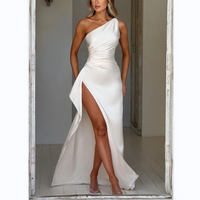 Labesa™|Elegant One Shoulder High Split Formal Maxi Dress - White