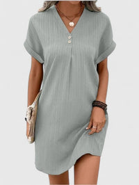 Massie | Draped Dress - Grey