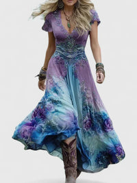 Sydneighh | Elegant Women Maxi Dress - Purple
