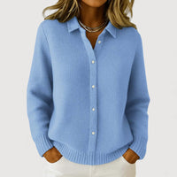 HALISE – BUTTON KNIT CARDIGAN - Blue