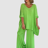 Zinnia™ Relaxed Style Set | Effortless Elegance in Every Step - Green