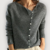 ESME – BUTTON KNIT CARDIGAN - Grey