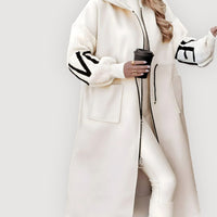 NOELLE – STYLISH LONG COAT - White