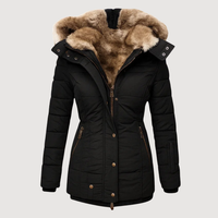 Anna | Winter Coat with Fur Lining - Black