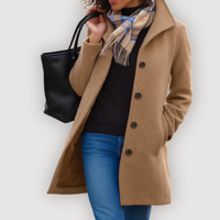 LENNIE – CLASSIC WOOL COAT - Khaki