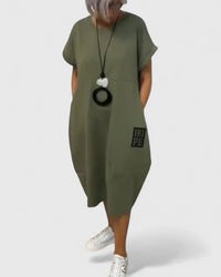 Thalyssiah | Comfortable Midi Dress - Green