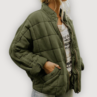 FREYA – QUILTED PUFFER JACKET - Green