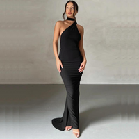 Karilyn™ | Elegant Sleeveless Evening Halter Bodycon Dress - Black