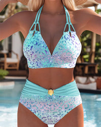 Helen™ | Bikini Two Piece Sexy Printed Bra - Blue