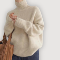 AUDREY – COSY TURTLENECK JUMPER - Beige