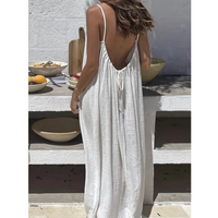 Afila™| Casual Backless Cami Summer Dress - White