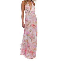 Fita™ | Elegant Halter Backless Summer Dress - Pink