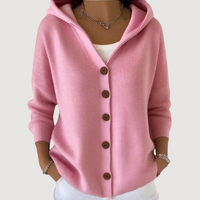 SOPHIA – CUTE HOODED CARDIGAN - Pink
