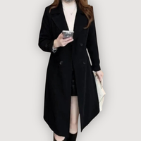 PAIGE – CLASSIC LONG COAT - Black