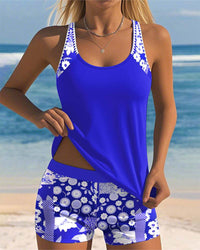 Waverly | Belly-Covering Swim Set - Blue