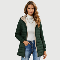 Caro | Sherpa-Lined Winter Coat - Military Green