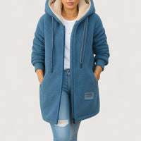 OPHELIA – COSY FLEECE JACKET - Blue