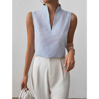 BLESSICA™ – Classic Sleeveless Striped Top - Blue