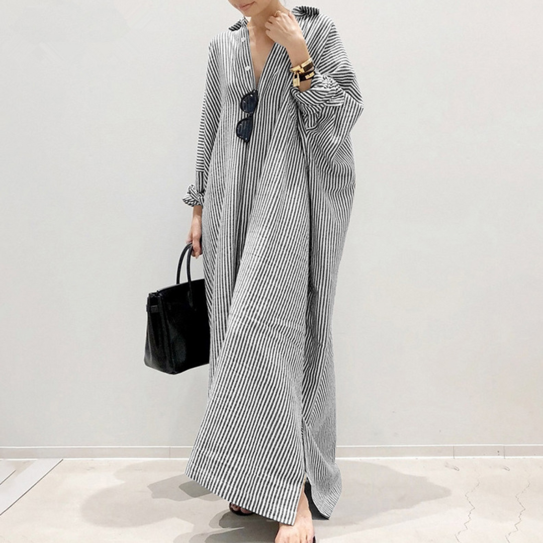 Linnaea™ | Everyday Stripped Women Maxi Dress