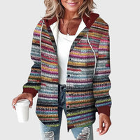 Martina™ | Women's Mesh Button Placket Jacket - Multicolored