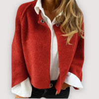 NORA – ELEGANT CAPE JACKET - Red