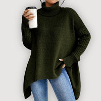 LORENA – COSY TURTLENECK JUMPER - Green