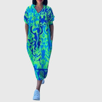 Ashley | Elegant Summer Dress - Azure
