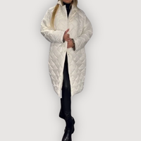 IVARA – QUILTED LONG COAT - White