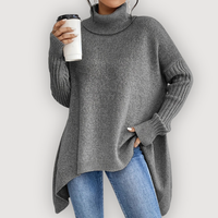 LORENA – COSY TURTLENECK JUMPER - Grey