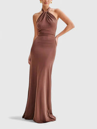 Anzhelia | Sophisticated Women Maxi Dress - Brown
