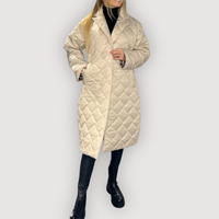 IVARA – QUILTED LONG COAT - Beige