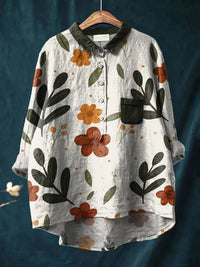 ELEANOR™ - Elegant Plant Art Shirt - S