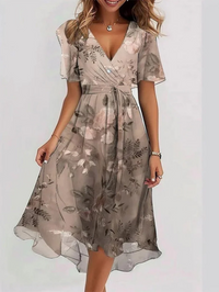 Matilda™ | Summer Dress With Belly Cover - Brown